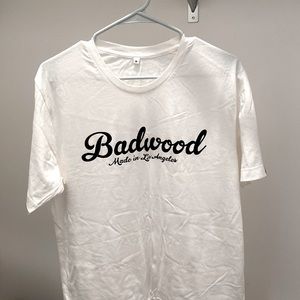 Badwood unisex M white tee
